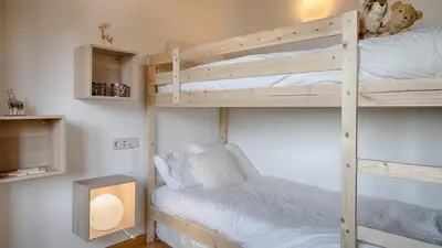 Cama o camas de una habitación en Saplan Real Estate ARRES DE SUS