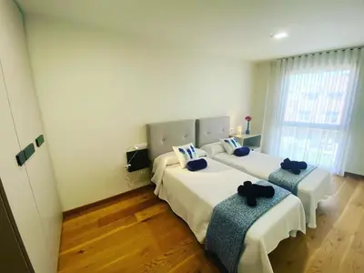 Cama o camas de una habitación en Voila Catedral