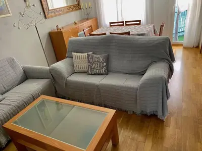 Zona de estar de Acogedor y céntrico apartamento en Jaca - Wifi