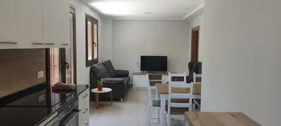 Una televisión o centro de entretenimiento en Apartamento Rural AINARIAK-Aizpea