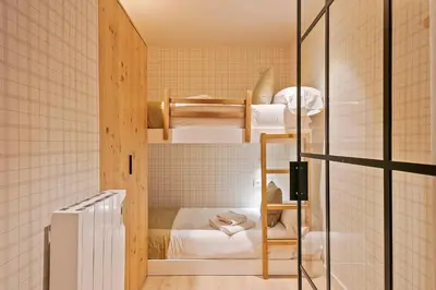Cama o camas de una habitación en Luderna - Apartamento con terraza Bonaigua B3 Toran