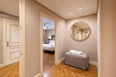 Cama o camas de una habitación en CASA CON PISCINA EN EL CENTRO