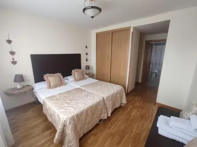 Cama o camas de una habitación en KANPONDOA ETXEA