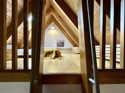 Cama o camas de una habitación en La Glera. En el centro de Sallent de Gállego