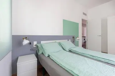 Cama o camas de una habitación en SB1 - 2 Bedroom apartment in Historic Center