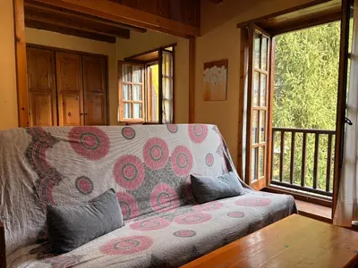 Zona de estar de Tranquilidad en apartamento rústico con parking - Aigüestortes 3