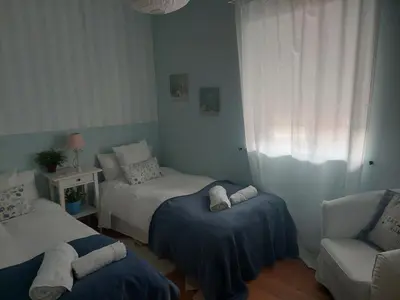 Cama o camas de una habitación en Casa rural el atardecer