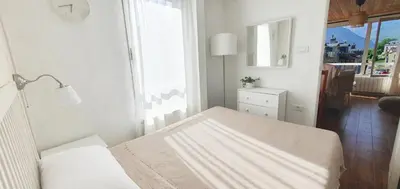 Cama o camas de una habitación en Las vistas de Cerler