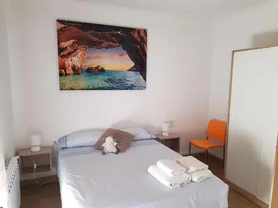 Cama o camas de una habitación en Fantàstic Pis a Oliana Alt Urgell Lleida Wifi