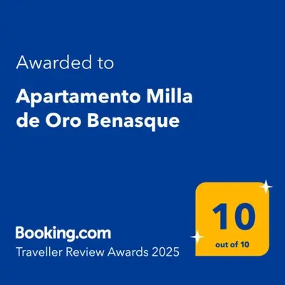 Certificado, premio, señal o documento que está expuesto en Apartamento Milla de Oro Benasque