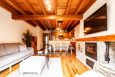 Zona de estar de Espacioso Apartamento con Jardín en Salardú