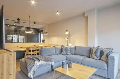 Zona de estar de Luderna - Apartamento con terraza Montanero