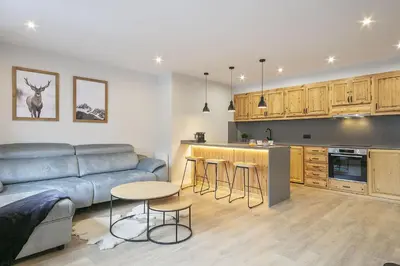 Una cocina o zona de cocina en Luderna - Apartamento con terraza Artigues