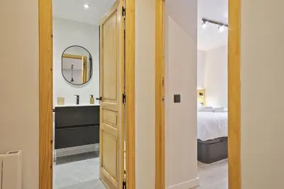 Cama o camas de una habitación en Luderna - Apartamento con terraza Artigues