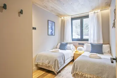 Cama o camas de una habitación en Luderna - Apartamento con jardín Marconi