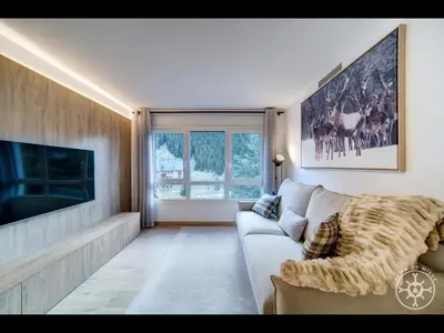 Una televisión o centro de entretenimiento en SHIVAU de Alma de Nieve