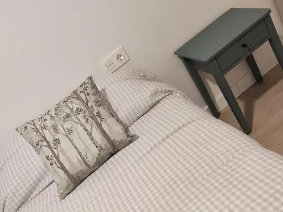 Cama o camas de una habitación en Txoko Loft Bardenas