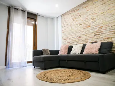 Zona de estar de Espacioso apartamento en el centro de Pamplona