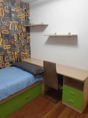 Cama o camas de una habitación en Centro aparcamiento gratuito al lado del pilar