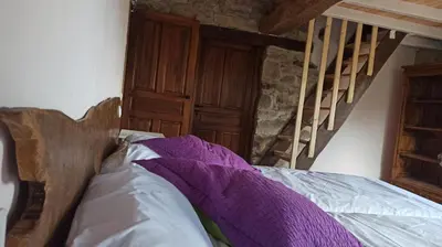 Cama o camas de una habitación en Casa Rural TTIPIAENEA Landetxea