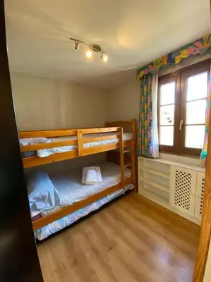 Cama o camas de una habitación en Apartamento con vistas a pistas, en Formigal.