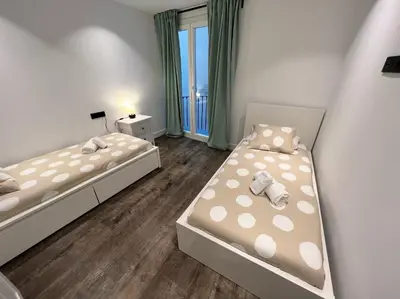 Cama o camas de una habitación en Apartamenticos El Tubo I