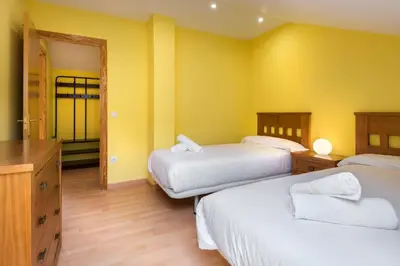 Cama o camas de una habitación en Atico la Espata Villanua