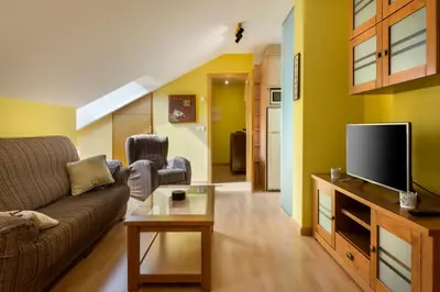 Una televisión o centro de entretenimiento en Atico la Espata Villanua