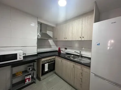 Una cocina o zona de cocina en Apartamentos Dos Torres Sindarin