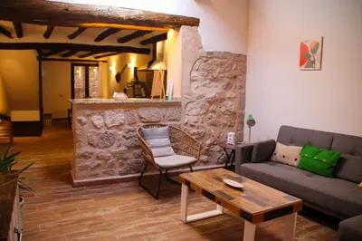 Zona de estar de La Casa del Castell - Encanto rural junto al Parque Natural de els Ports