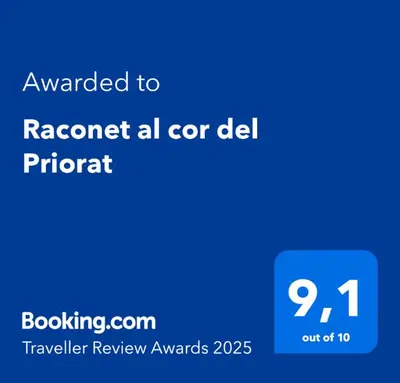 Certificado, premio, señal o documento que está expuesto en Raconet al cor del Priorat
