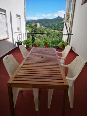 Vista general de una montaña o vista desde la casa o chalet