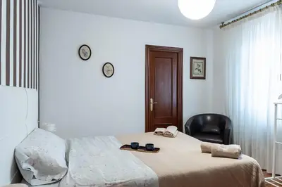 Cama o camas de una habitación en Coqueto apartamento 2 dormitorios