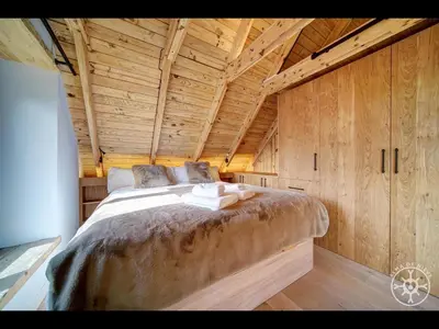 Cama o camas de una habitación en CASA CORILHA de Alma de Nieve