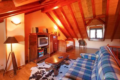 Cama o camas de una habitación en Torres de Vallibierna