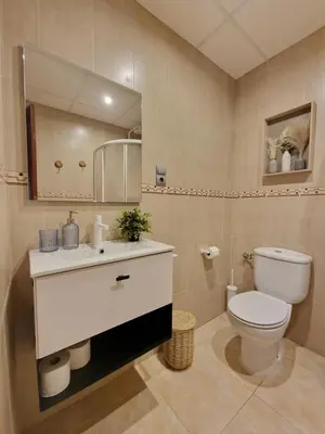 Un baño de Apartahotel La Chipranera