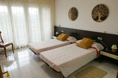 Cama o camas de una habitación en Casa Nova, gaudeix del paisatge des de Vilamitjana