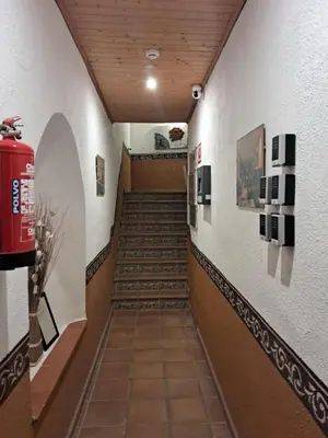 Una televisión o centro de entretenimiento en Hostal i Apartaments Populetus