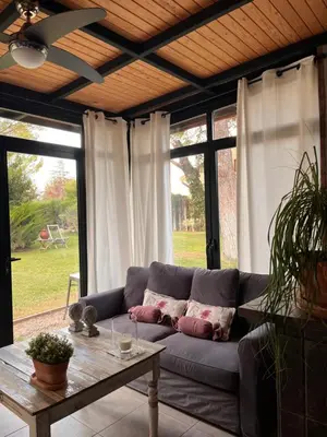 Zona de estar de Las casitas del Gallego