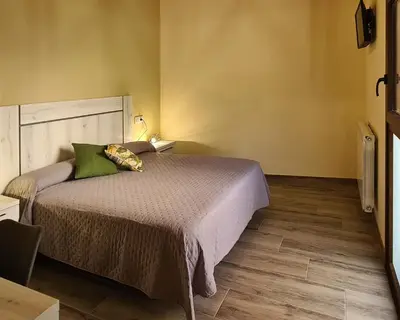 Cama o camas de una habitación en Apartamentos La Era de Pasé