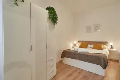 Cama o camas de una habitación en NUEVO Apartamento Centro Lleida