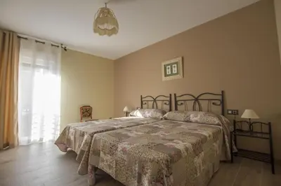 Cama o camas de una habitación en Apartamento Rural La Patxuela