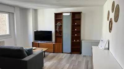 Una televisión o centro de entretenimiento en Apartamenticos Plaza del Pilar III