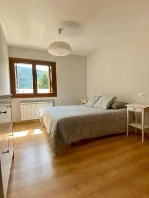 Cama o camas de una habitación en Apartamento Balcón del Ésera