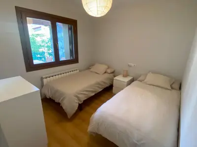 Cama o camas de una habitación en Apartamento Balcón del Ésera