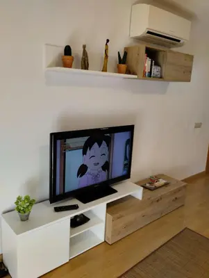 Una televisión o centro de entretenimiento en Apartamentos Canana de Vega