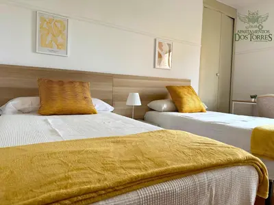 Cama o camas de una habitación en Dos Torres Melkor -
