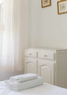 Cama o camas de una habitación en Selva Blanca de Villanua