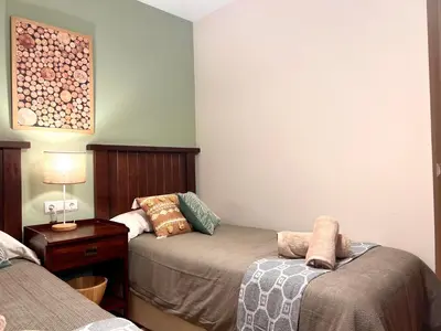 Cama o camas de una habitación en Apartamento Sol de Espot - L'Amfitriona