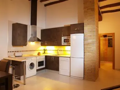 Una cocina o zona de cocina en Apartamentos Berdiel